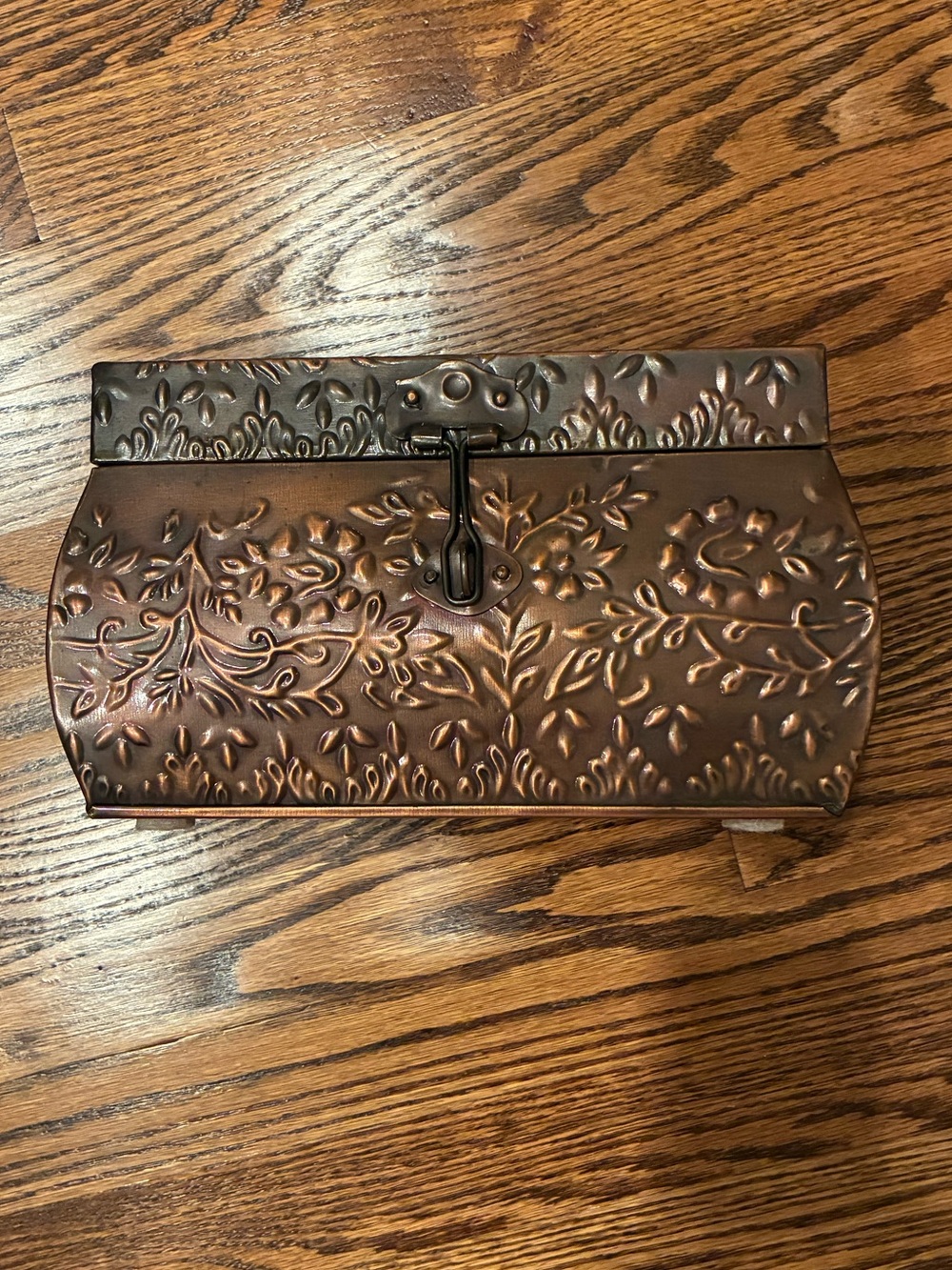 Smith & Hawken Copper Embossed Metal Chest